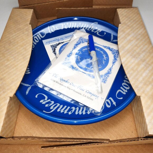 Blue "An Occasion To Remeber" Memory Plate by The Number One Plate Company - Picture 2 of 4